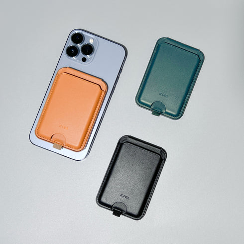 JCPal Cove Magnetic Wallet Stand for iPhone 15/14/13/12 Series MagSafe Compatible Phone Stand with Multiple Viewing Angles